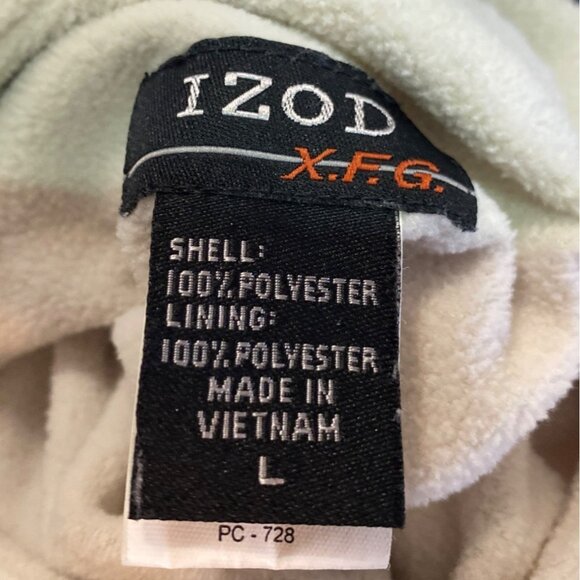 Izod Men's Reversable Jacket Large Navy 1/4 Zip Pullover Cozy Fleece Reversible - Picture 7 of 12